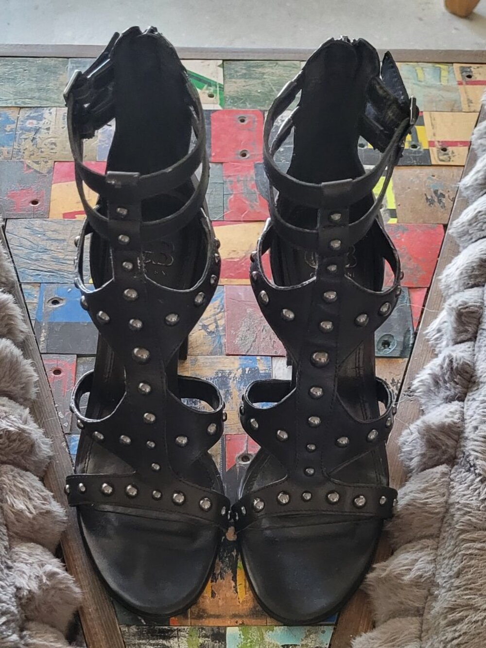 Gianni Bini Black Studded Pumps
